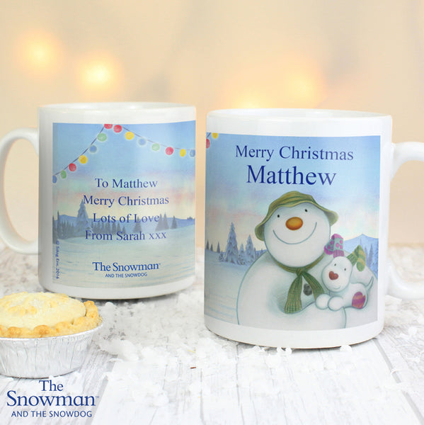 Personalised The Snowman and the Snowdog Mug