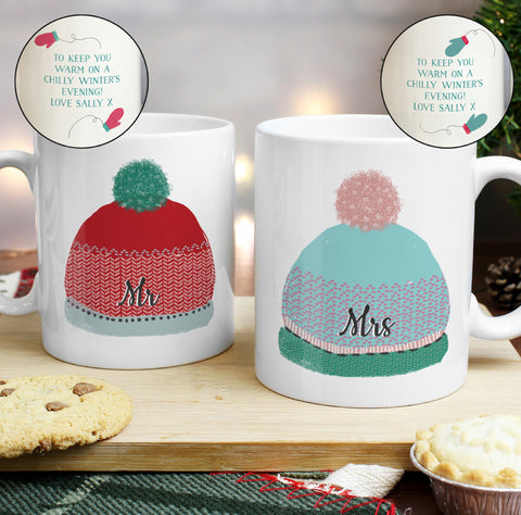 Personalised Woolly Hats Mug Set