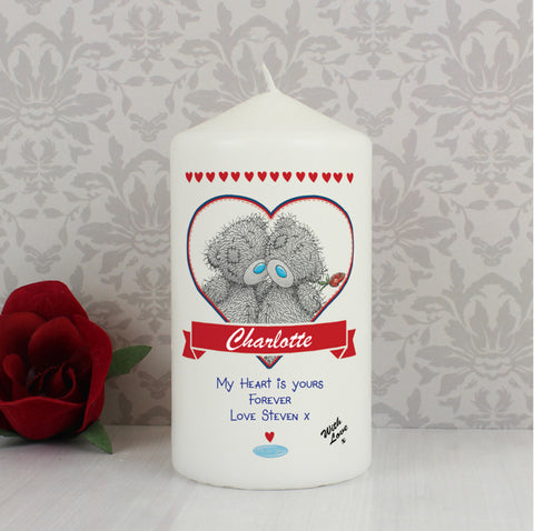 Personalised Me to You Couple Pillar Candle