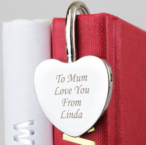 Personalised Silver Heart Bookmark