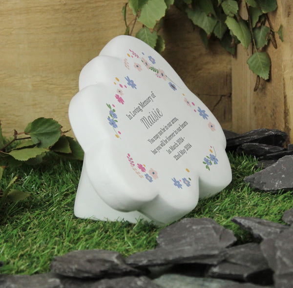 Personalised Floral Resin Memorial Cloud