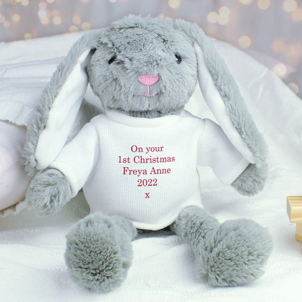 Personalised Christmas Bunny Rabbit - Red