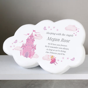 Personalised Fairy Castle Resin Memorial Cloud