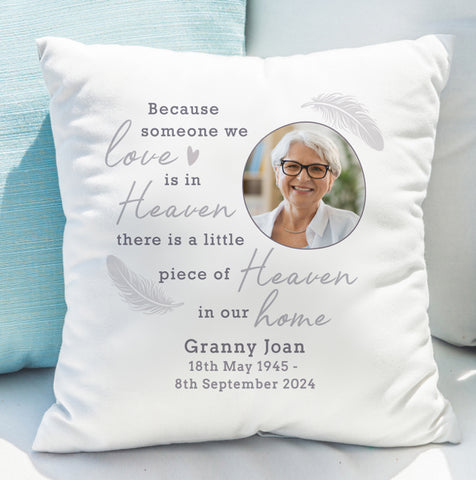 Personalised Memorial Photo Upload Cushion