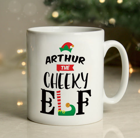 Personalised Elf Christmas Mug