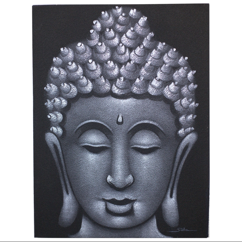 Grey Buddha Canvas