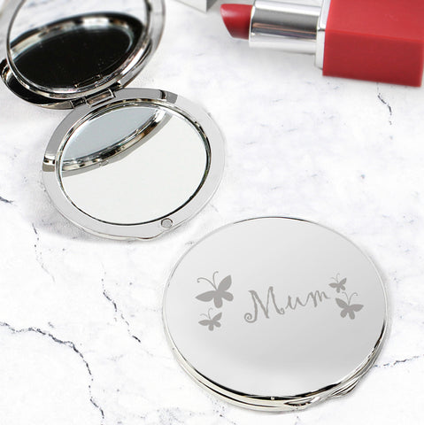 Mum Round Compact Mirror