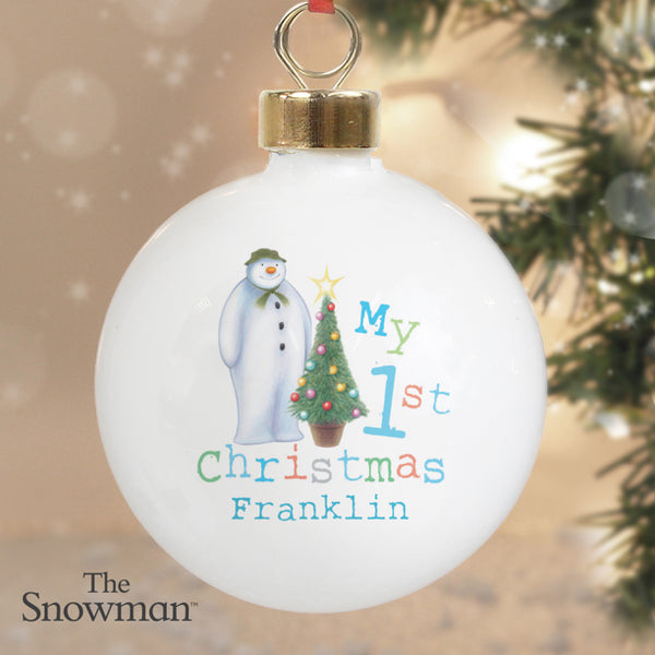 Personalised The Snowman My 1st Christmas Bauble