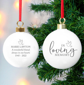 Personalised In Loving Memory Bauble