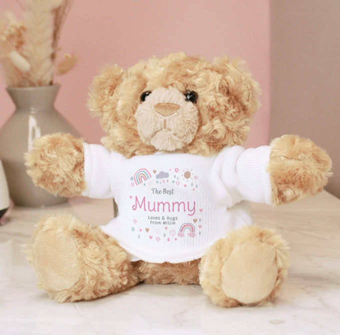 Personalised Rainbows & Sunshine Teddy Bear