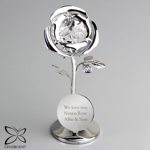 Personalised Crystocraft Rose Ornament