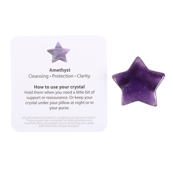 Friends Are Like Stars Lucky Amethyst Crystal Star In A Bag