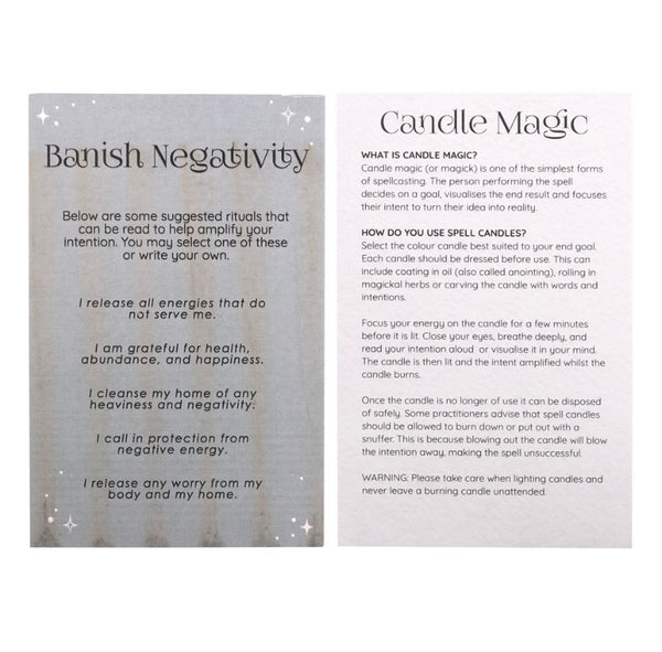 Pack Of 12 Banish Negativity Spell Candles