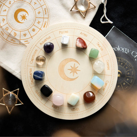 Astrology Wheel Crystal Grid Set