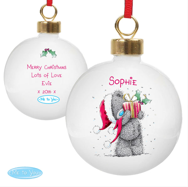 Personalised Me To You Christmas Bauble