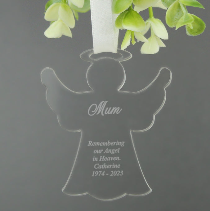 Personalised Acrylic Angel Decoration