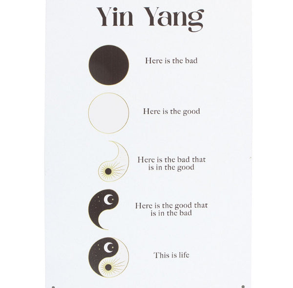 Yin Yang Hanging Metal Sign