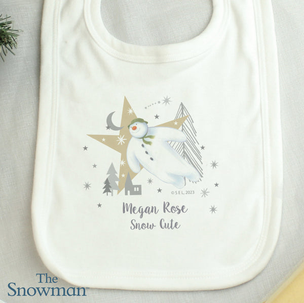 Personalised The Snowman Magical Adventure Bib