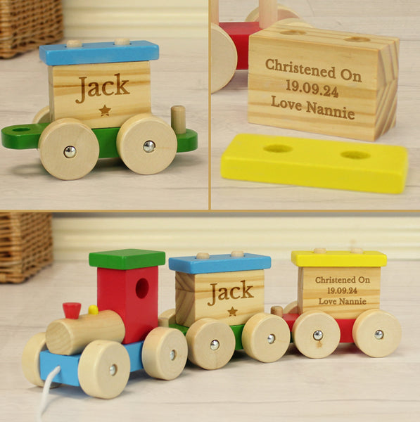 Personalised Wooden Toy Train