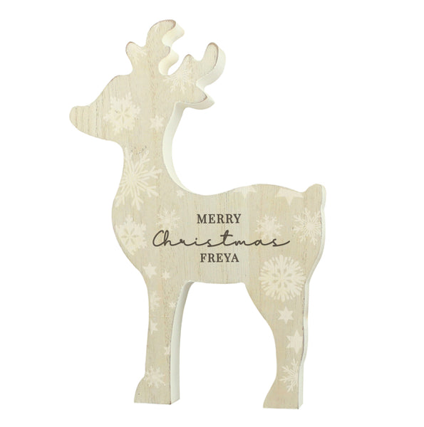 Personalised Snowflake Reindeer Ornament