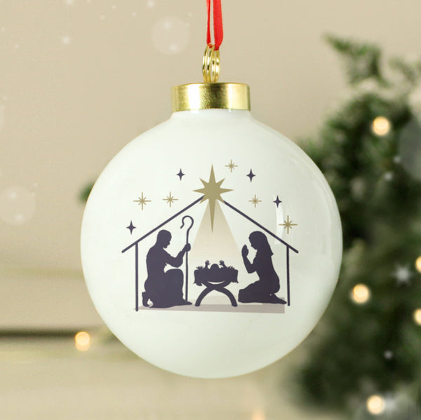 Personalised Nativity Bauble