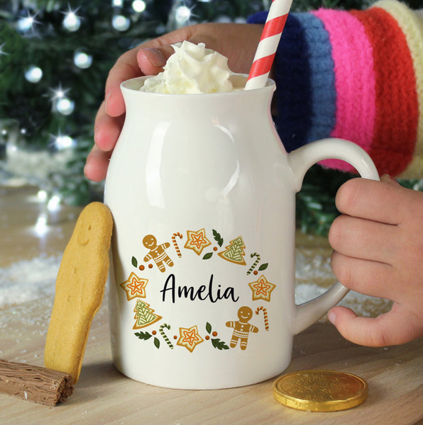 Personalised Christmas Milk Jug