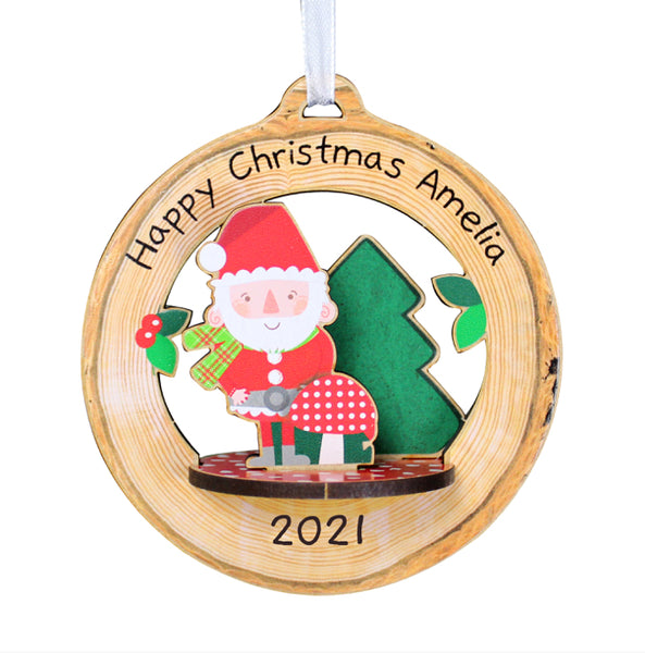 Personalised Make Your Own Toadstool Santa 3D Decoration Kit