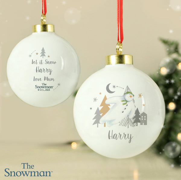 Personalised The Snowman Magical Adventure Bauble