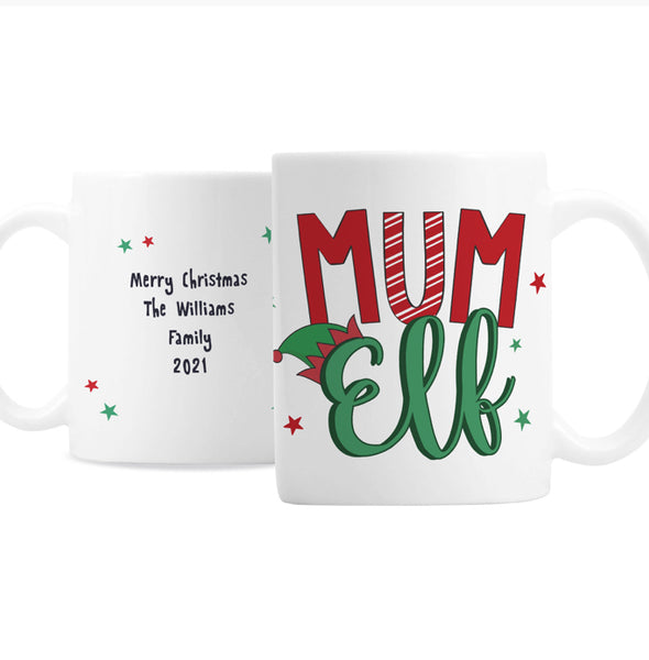 Personalised Mum Elf Mug