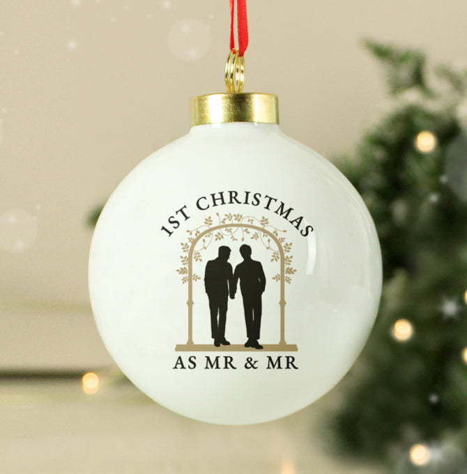 Personalised Mr & Mr Bauble