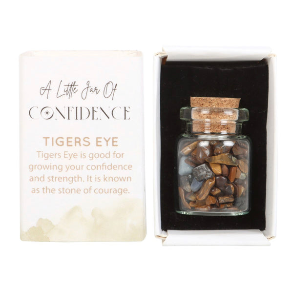 Jar Of Confidence Tigers Eye Crystal In A Matchbox