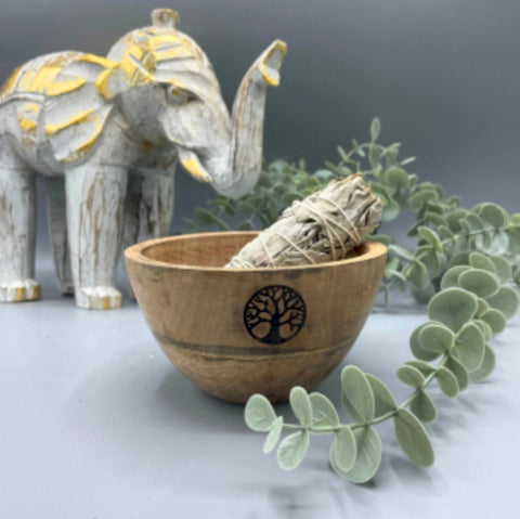 Tree Of Life Wooden Smudge and Ritual Offerings Bowl