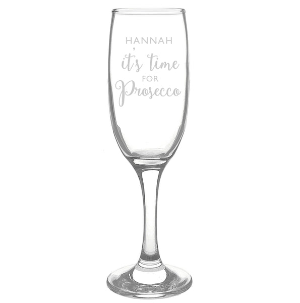 Personalised 'It's Time for Prosecco' Flute