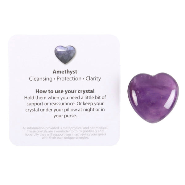 You Are Special To Me Amethyst Crystal Heart In A Bag