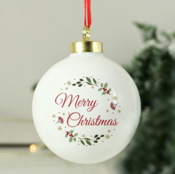 Personalised Merry Christmas Bauble