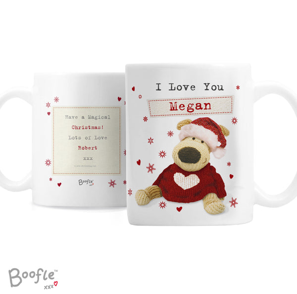 Personalised Boofle Christmas Love Mug