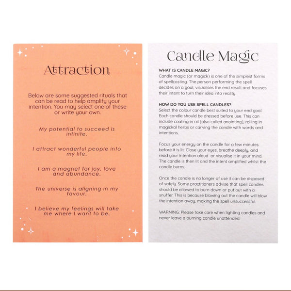 Pack Of 12 Attraction Spell Candles