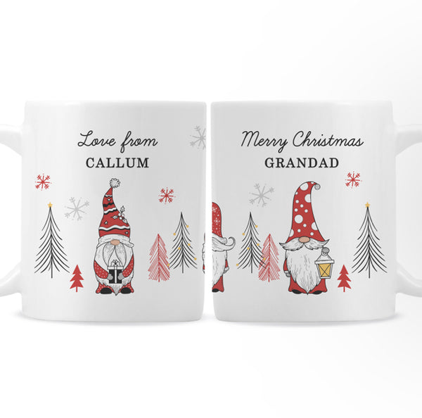 Personalised Christmas Gonk Pattern Mug