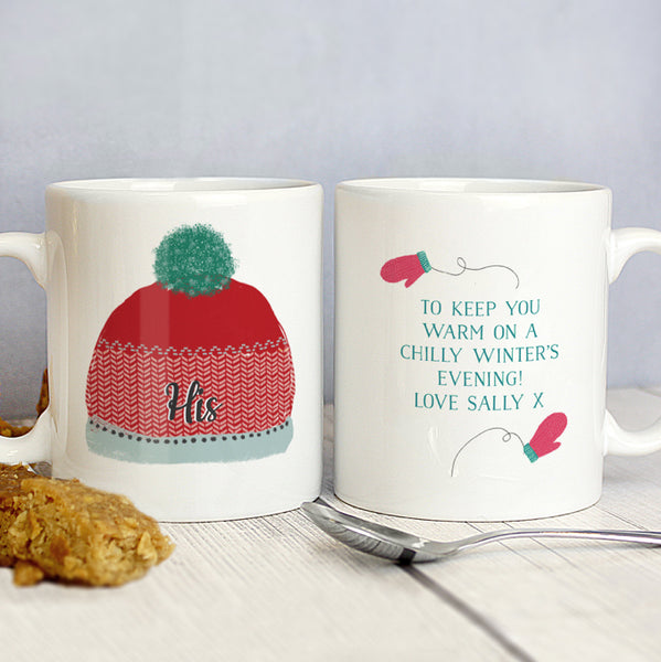 Personalised Woolly Hats Mug Set