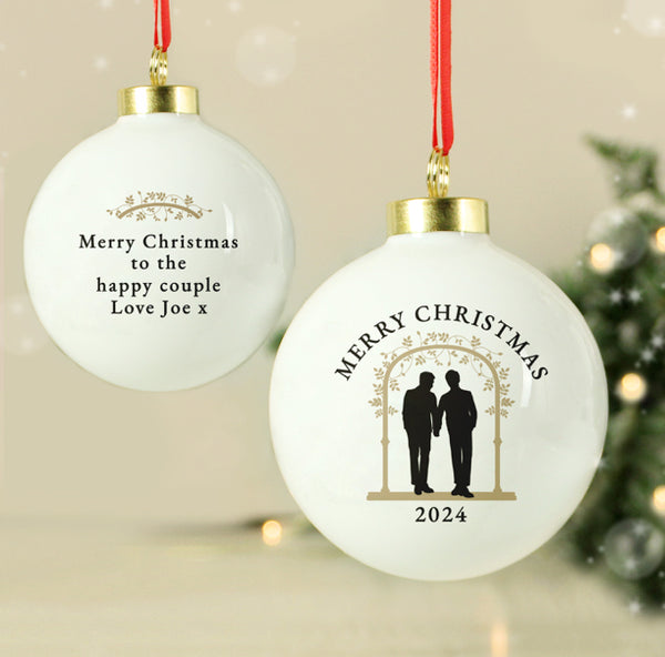 Personalised Mr & Mr Bauble