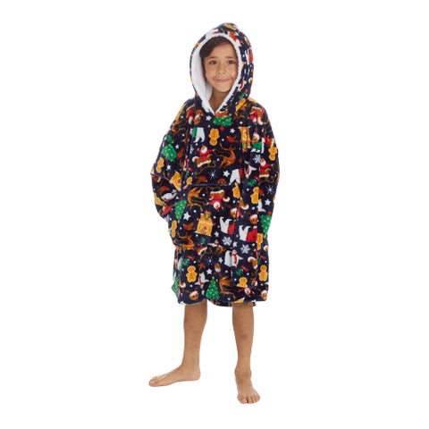 Children’s Christmas Design Hoodie Blanket