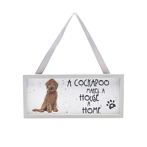 Cockapoo Hanging Dog Plaque