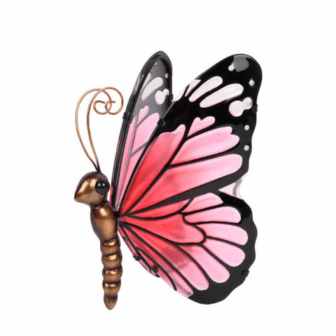 Cerise LED Butterfly Lamp With Glass Wings