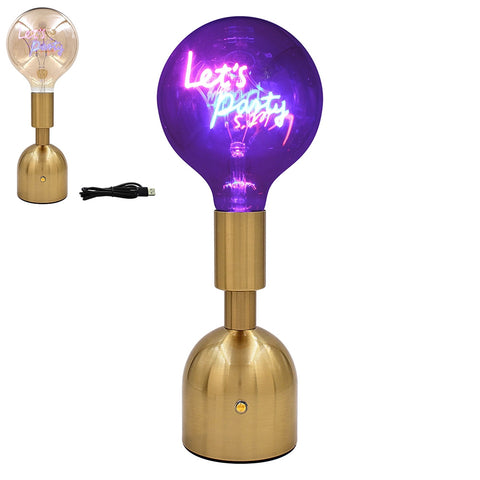 Let’s Party Standing Text Lamp