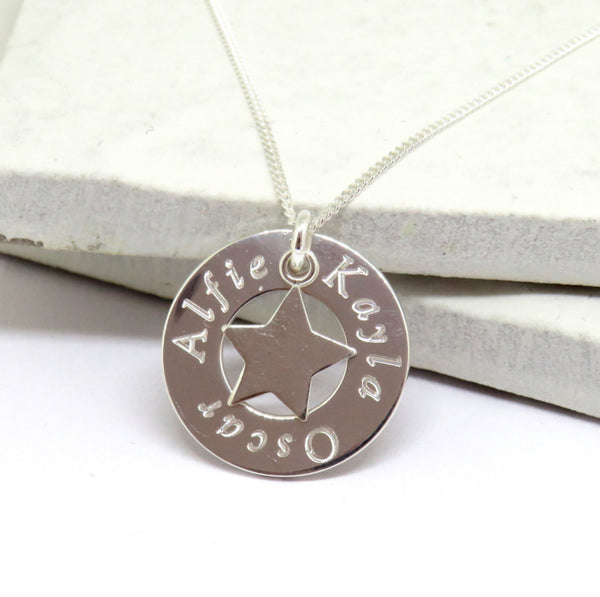 Personalised Sterling Silver Eternity Charm Necklace