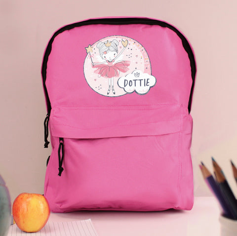 Personalised Fairy Pink Backpack