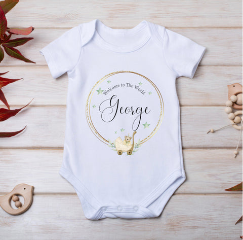 Personalised Welcome to the World Vest