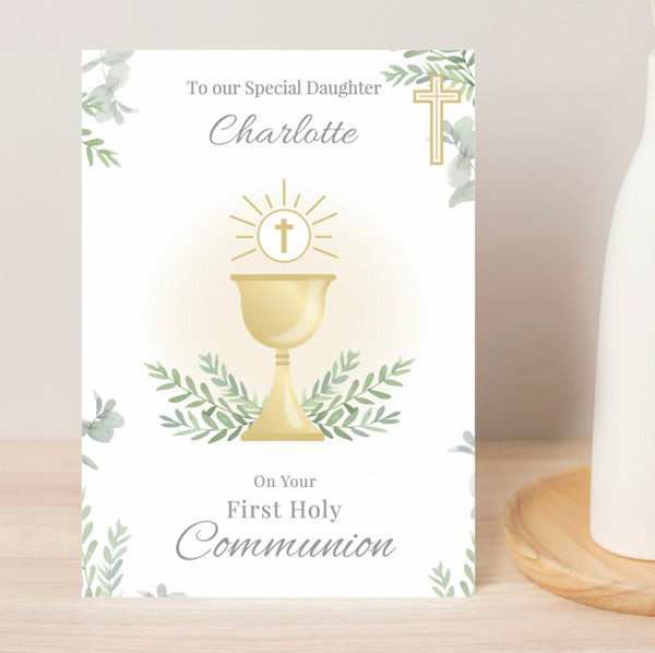 Personalised First Holy Communion Card