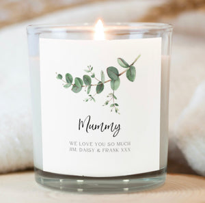 Personalised Eucalyptus Stalk Candle