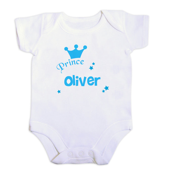 Personalised Prince Baby Vest